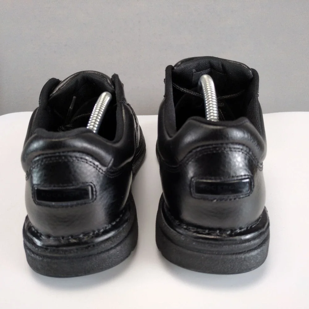 Rockport Eureka Black Oxford Shoes Mens 8.5 XW Extra Wide Leather Lace Up
